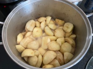 Easy homemade applesauce apple chunks