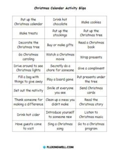Holiday traditions calendar printable sampleimage