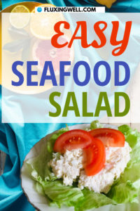 Easy Seafood salad side dish Pinterest image