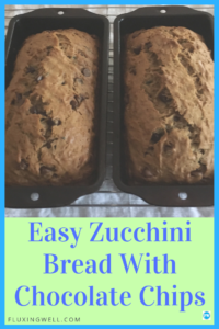 Easy zucchini bread with chocolate chips will get your whole family, even your kids, to eat zucchini and like it. Chocolate makes all the difference. Use up the shredded zucchini in your freezer left over from last summer’s garden and give this simple recipe a try. #easyrecipe #easy #chocolatechips#zucchini #recipes #bread #chocolate #zucchinibread #easyzucchinibread #chocolatezucchinibread #zucchinibreadrecipes #bestzucchinibread #simplezucchinibread ##chocolatechips #breakfastideas #breakfast