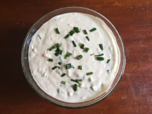 easy seafood dip finished