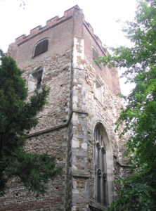 Colchester England church tower