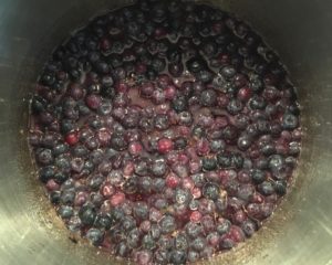 canned blueberry syrup recipe blueberries in stockpot