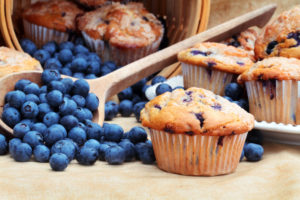 Frozen berries blueberry muffins