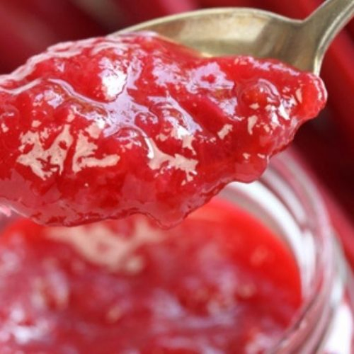 Easy Rhubarb Jam recipe with pineapple featured image