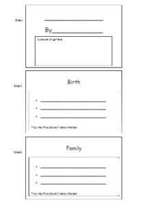 Google Slides Projects Biography Research Storyboard
