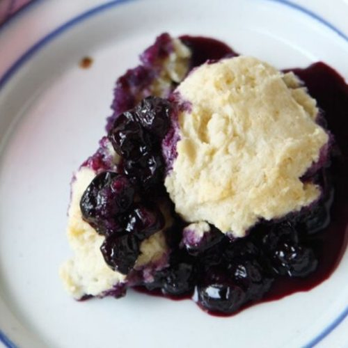 Easy Blueberry Cobbler Featured Image