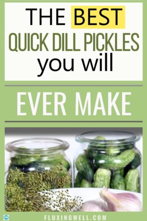 Quick Dill Pickles by the Quart: Refrigerated or Canned - Fluxing Well