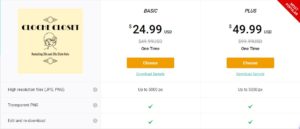 DesignEvo Review Pricing Options Screenshot