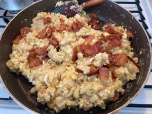 skillet breakfast with bacon