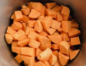 chopped brown sugar sweet potatoes