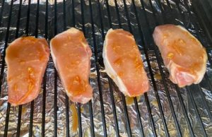 glazed smoked pork chops on the traeger grill