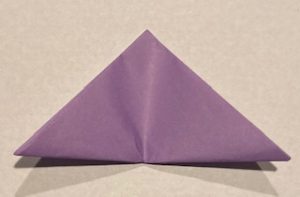 easy origami card creased triangle