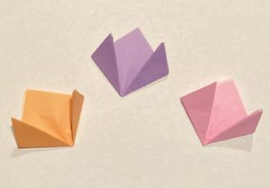 easy origami card blooms