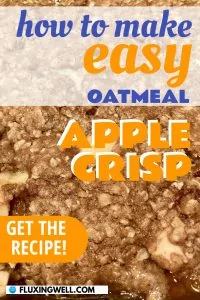easy oatmeal apple crisp recipe pinterest image