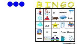 Winter Bingo Student Copy Filled board