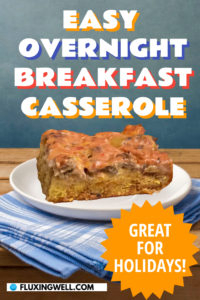 easy overnight breakfast casserole Pinterest Graphic
