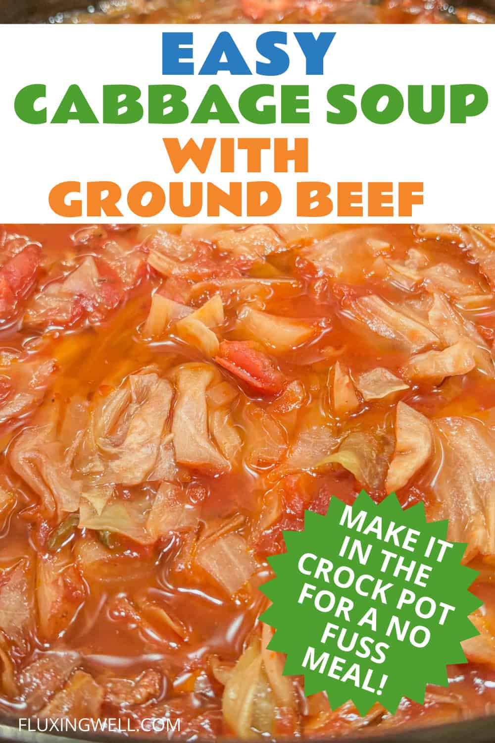 easy crock pot cabbage soup with ground beef