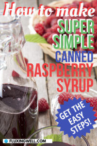 raspberry syrup recipe pinterest image