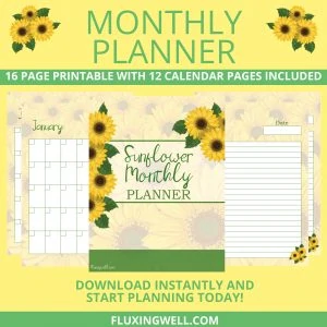 sunflower garden planner printable