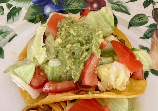 pan fried taco with fillings