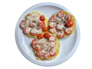 butternut squash mini pizzas on a plate