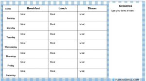 Editable meal plan template free weekly meal plan