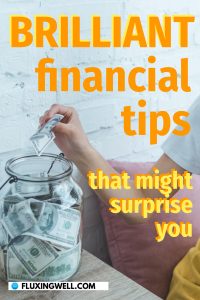 financial tips to save money Pinterest image