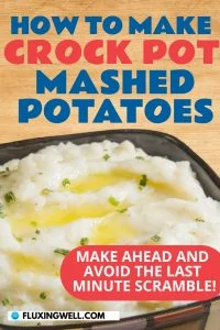 Crockpot make ahead mashed potatoes Pinterest image