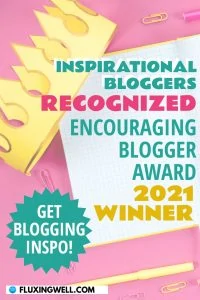 Inspirational Bloggers Encouraging Blogger Award 2021 Pinterest Graphic
