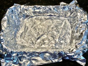 easy freezer lasagna foil-covered baking dish