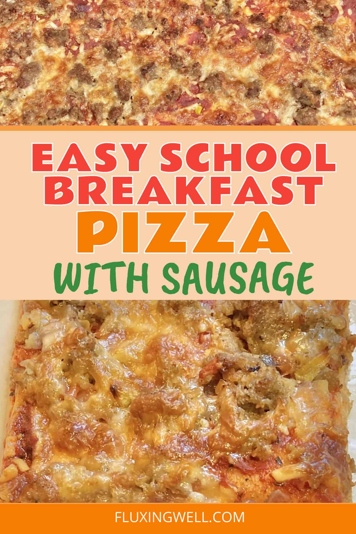 easy school breakfast sausage pizza