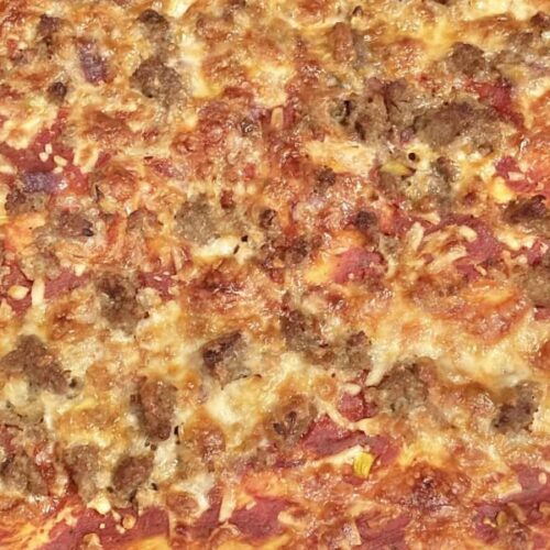 easy school breakfast sausage pizza