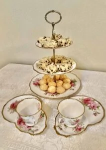 tea party hostess sets and tiered tea party tray