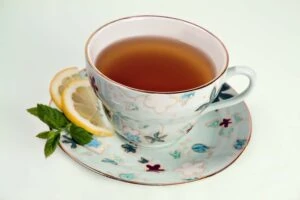 Lemon themed tea party teacup