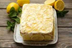 Lemon themed birthday party cake