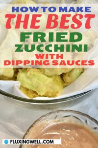 fried zucchini and dipping sauce