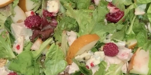 walnut pear blue cheese salad featured image