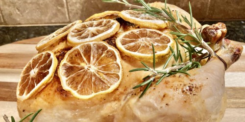 how to make lemon rosemary chicken roasted with garlic finished chicken