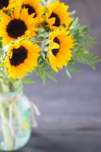 sunflower party theme ideas sunflowers in a vase