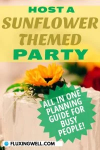 sunflower party theme ideas party hosting with cake in background