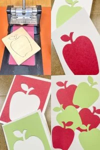 apple party theme apple die cut tutorial