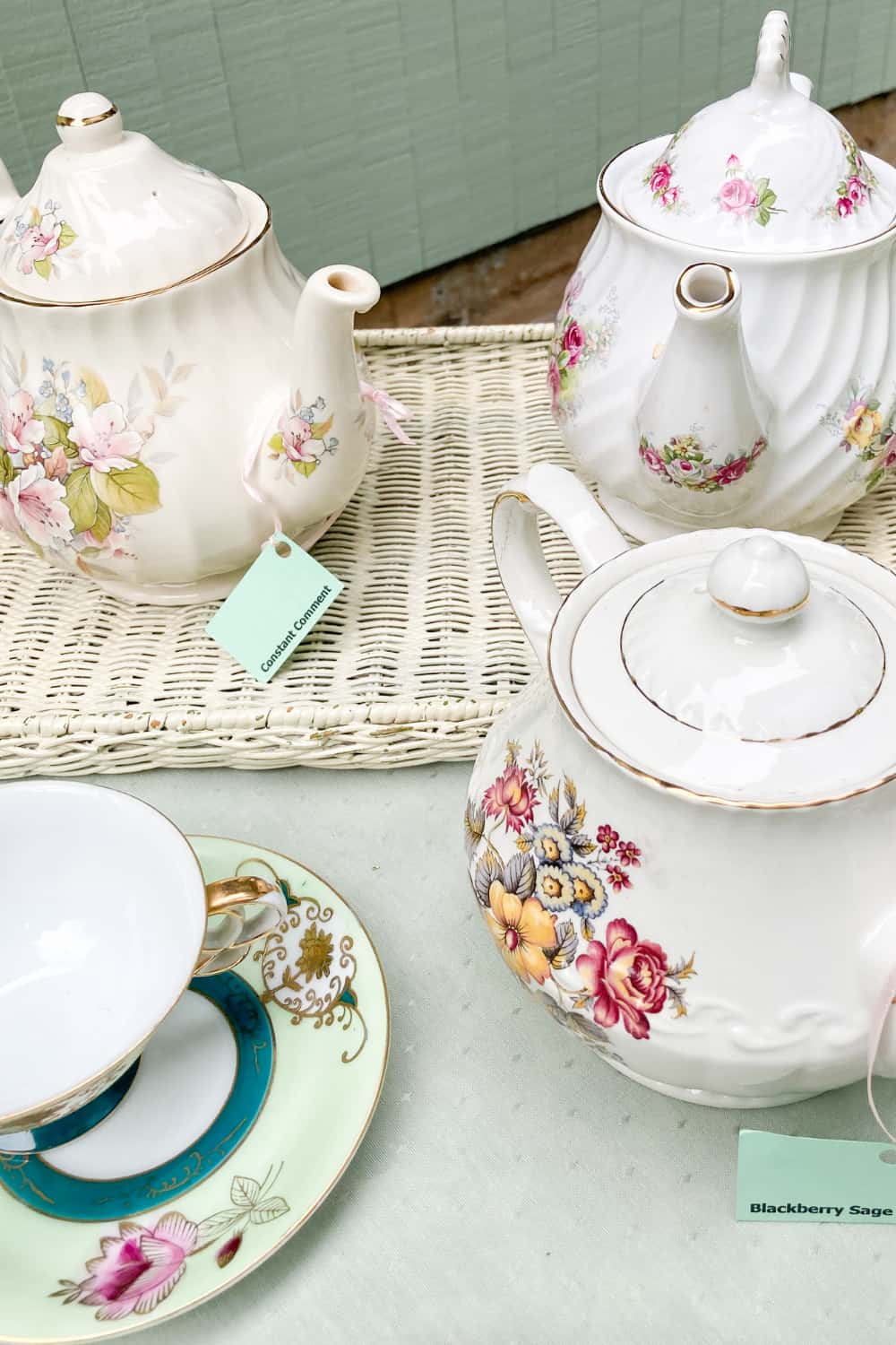 Valentine tea party ideas teapots with tea