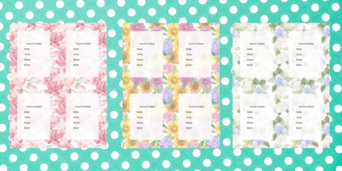 Free tea party invitations book cover collage