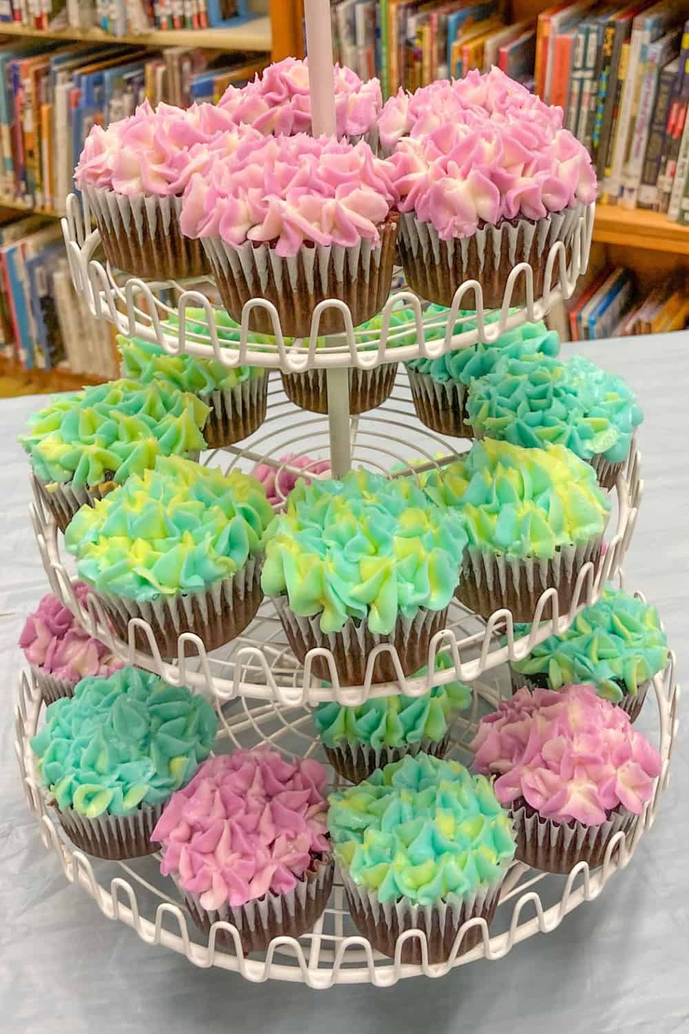 hydrangea tea party theme cupcakes
