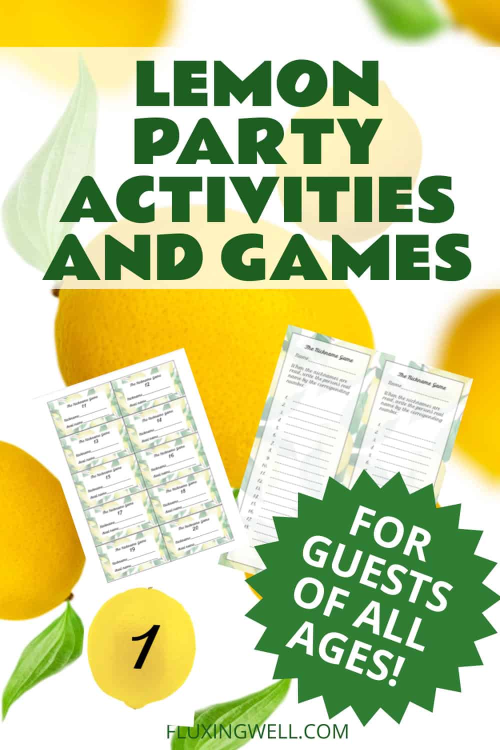 lemon themed party ideas games