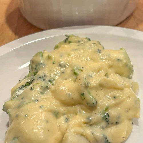 broccoli cheese sauce for baked potatoes served