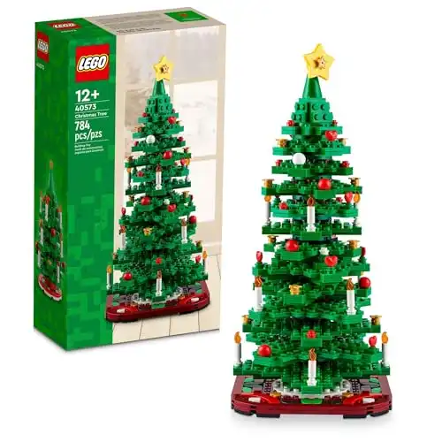 LEGO Christmas Tree Toy Building Set for Kids, Collectible Holiday Home Decor, Tabletop Christmas Tree Gift, Festive Craft Project for Families to Build Together, 2 Building Options in 1 Set, 40573