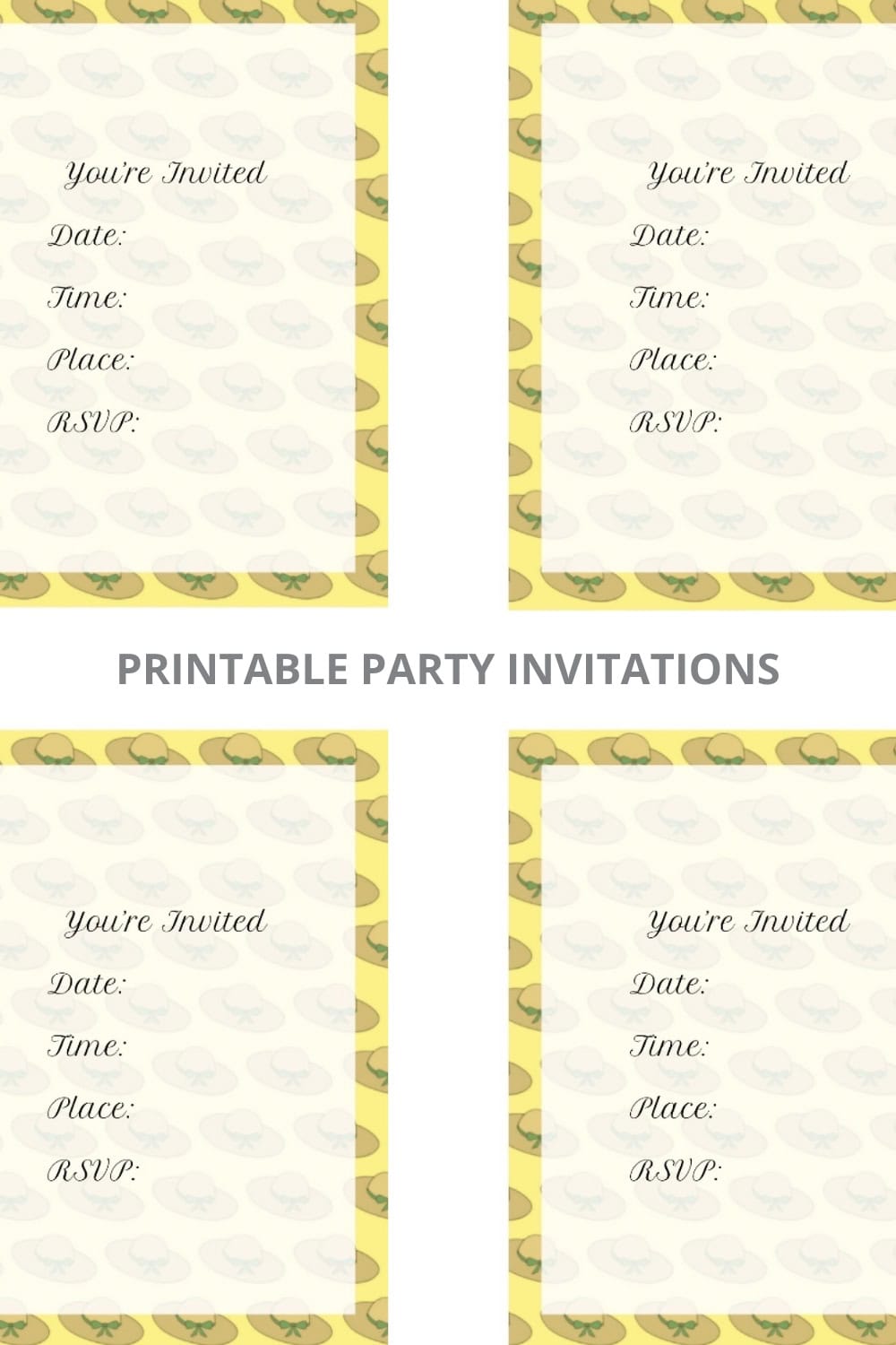 anne of green gables party invitations