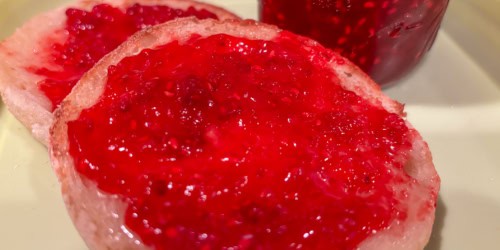 raspberry orange jam homemade christmas jam canning recipe closeup